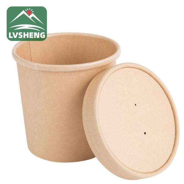 Vật liệu dựa trên sợi có thể tái chế cho bát giấy dịch vụ thực phẩm và nắp giấy