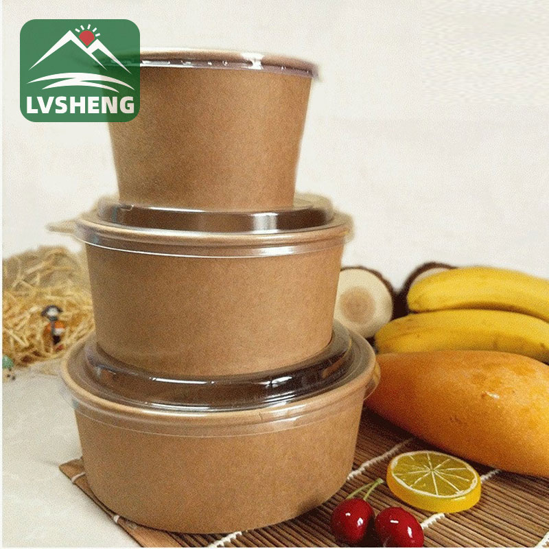 Bát giấy kraft có nắp